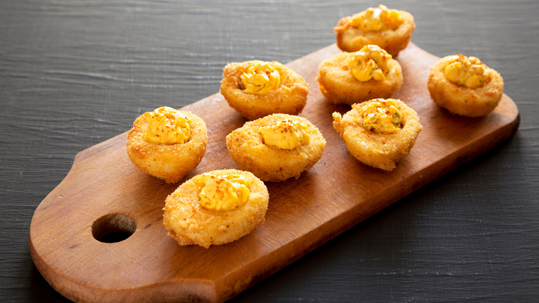 Deep fried deviled eggs