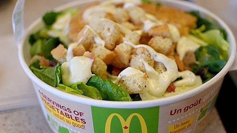 salad in a McDonald's container