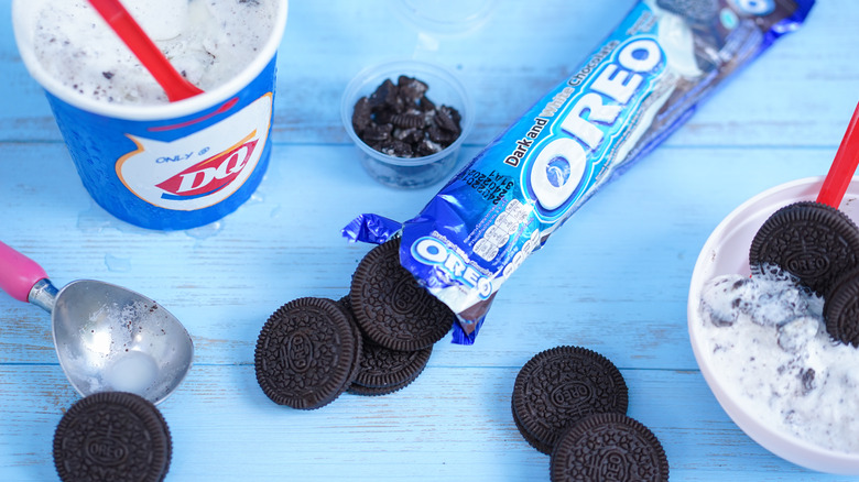 Oreo blizzard and Oreo cookies