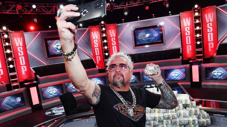 Guy Fieri taking a selfie