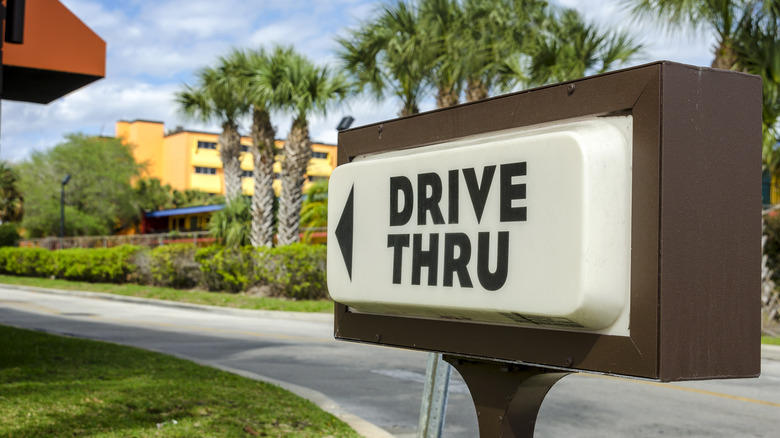 Fast food drive-thru sign