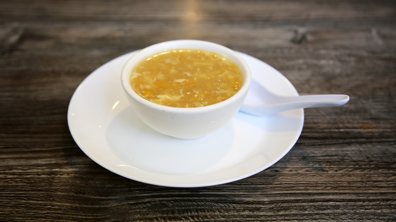 bowl of egg flower soup