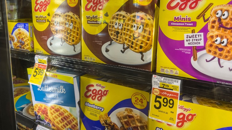 Eggos in the freezer aisle