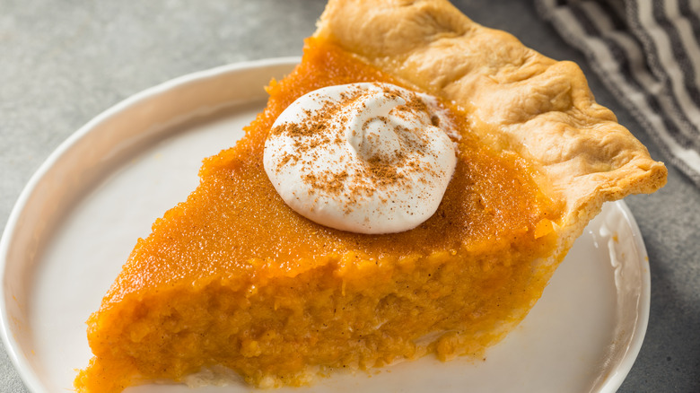 slice of sweet potato pie