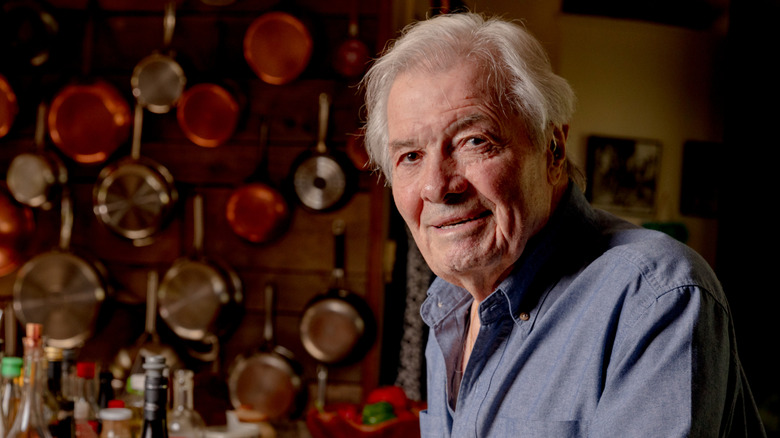 jacques pepin in his kitchen