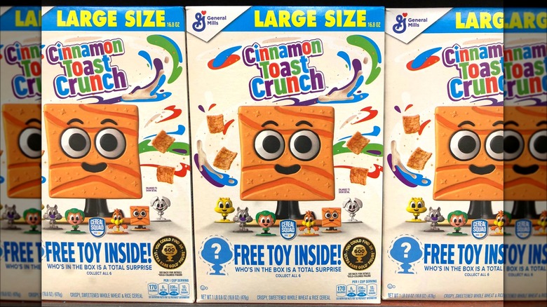 boxes of cinnamon toast crunch