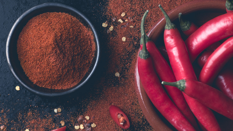 Paprika with chili peppers