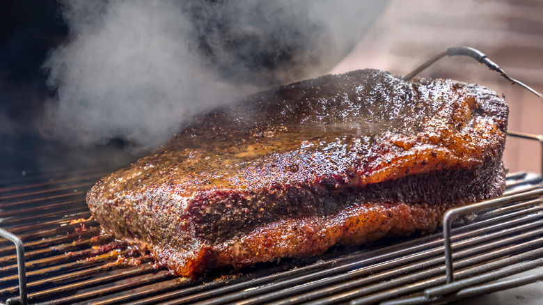 beef brisket on smoker 