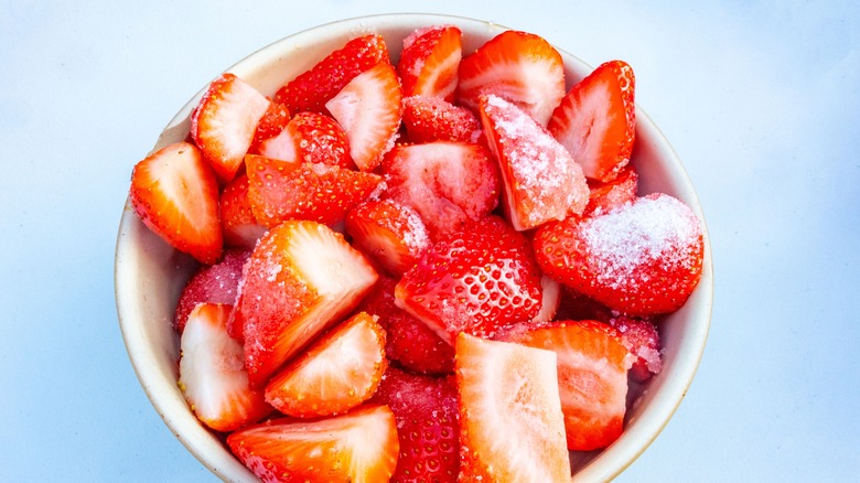 mascerating strawberries