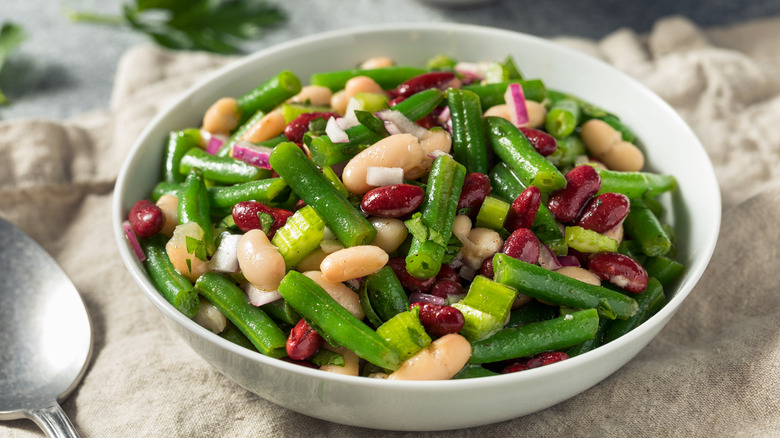 Bean salad in bowl