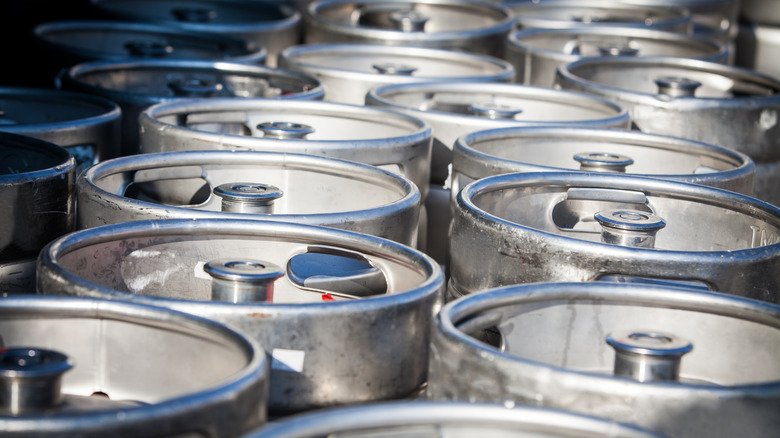 Tops of kegs