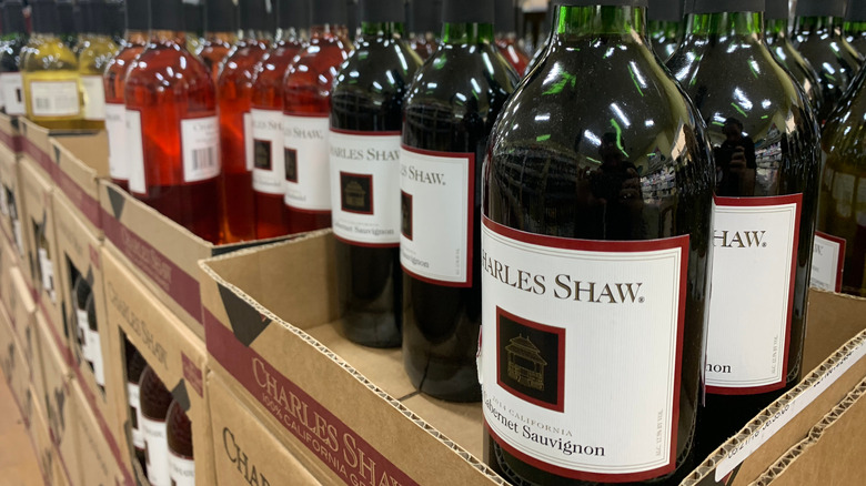 Charles Shaw wines in boxes