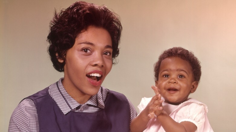 1960s woman with happy child