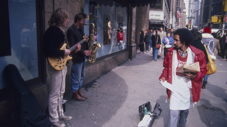 street performers in the 1980s
