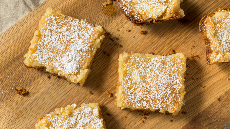 Butter bars on wood board