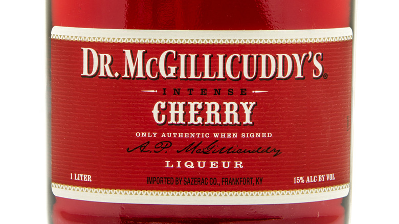 Dr. McGillicuddy's cherry liquer bottle