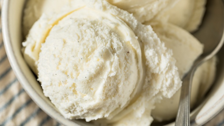 Close up neutral ice cream