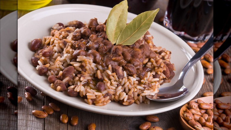 Bowl of rice and beans