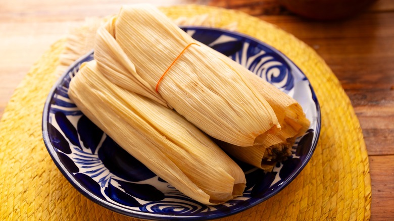 A plate of tamales