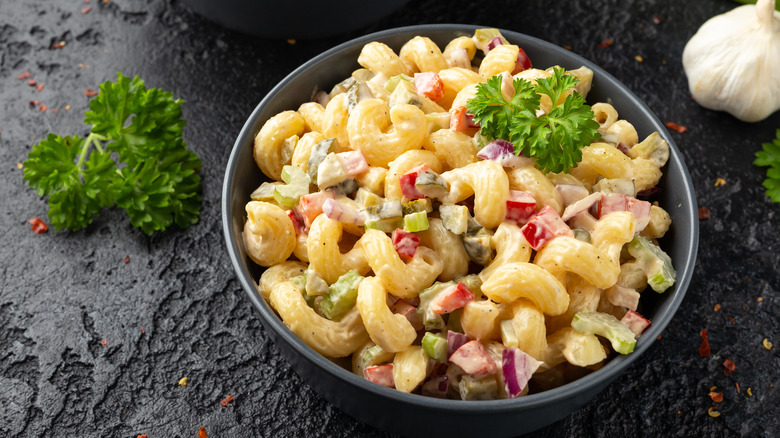 Pasta salad in a bowl