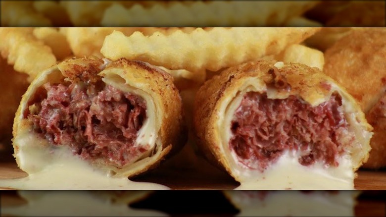 Corned beef egg rolls