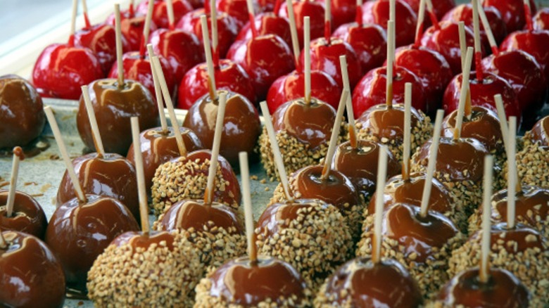 Caramel and candy apples