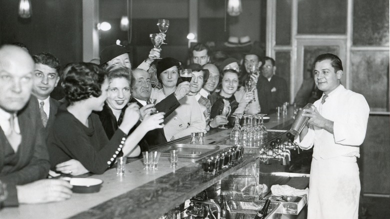 Bar patrons from the 1930s