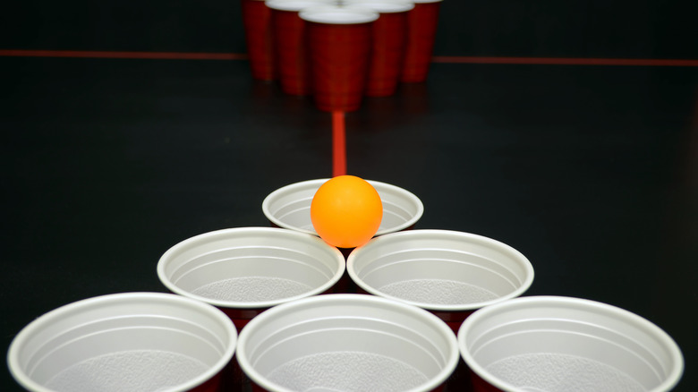 beer pong set up 