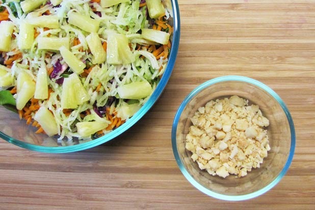 5th Layer – Top off your salad with crunch     