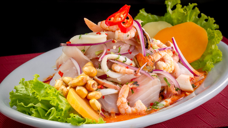 Bowl of ceviche