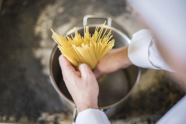 Mistake: Adding the pasta before the water boils