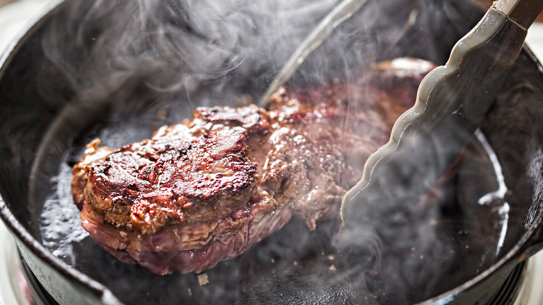 beef steak seared cast iron