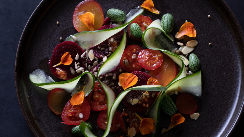 Summer salad with cucamelons