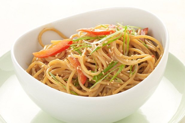 Cold Noodles with Greek Yogurt-Sesame Sauce Recipe