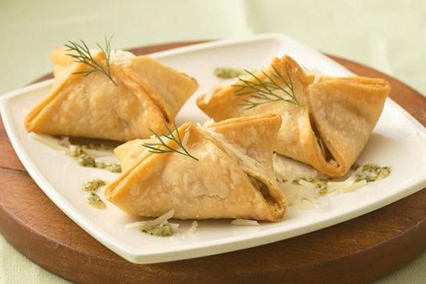 Salmon Pastries with Dill Pesto Recipe