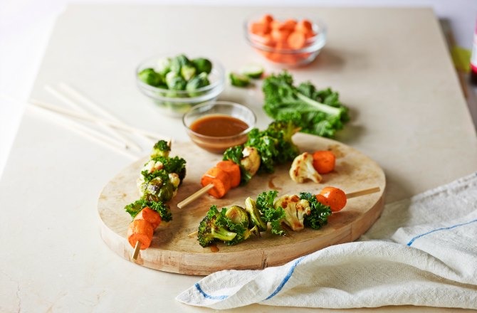 Roasted Vegetable Salad-On-A-Stick