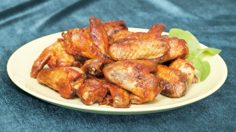 Plate of chicken wings