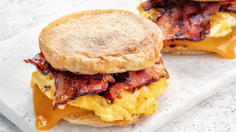 Bacon egg and cheese sandwiches