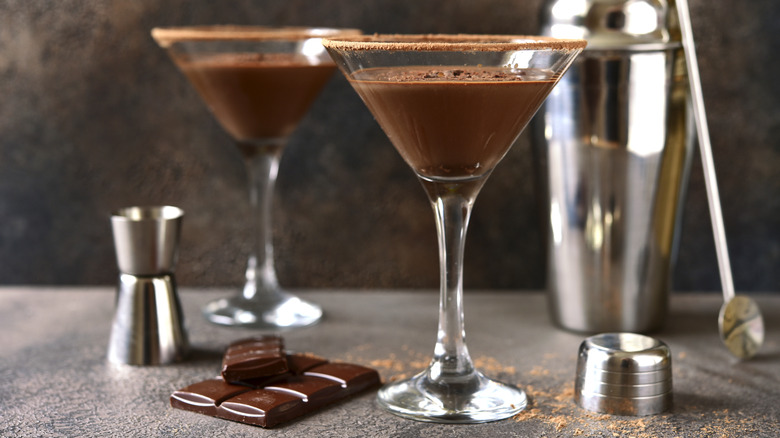 chocolate martinis and shaker