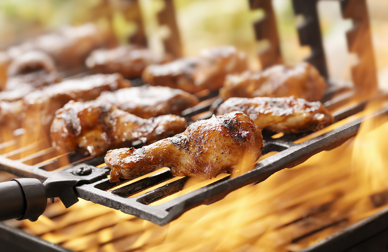 Not drying meat before grilling