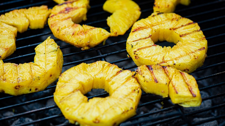 pineapple rings on grill 