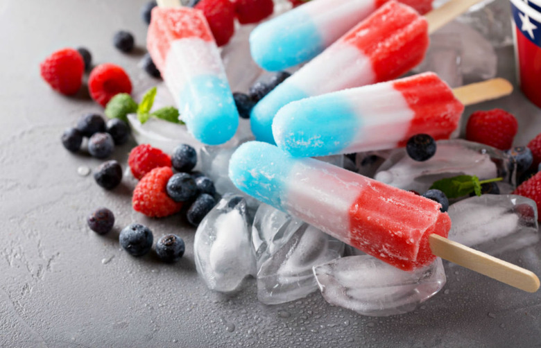 Red, White, and Blue Firecracker Ice Pops