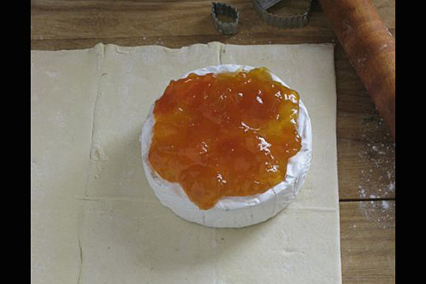 3. Spread Jam on Brie