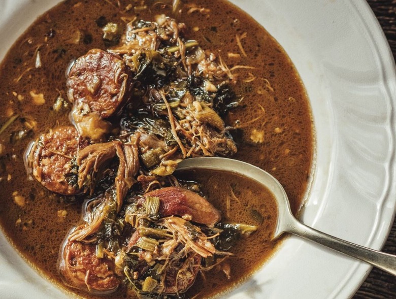 Duck and andouille gumbo