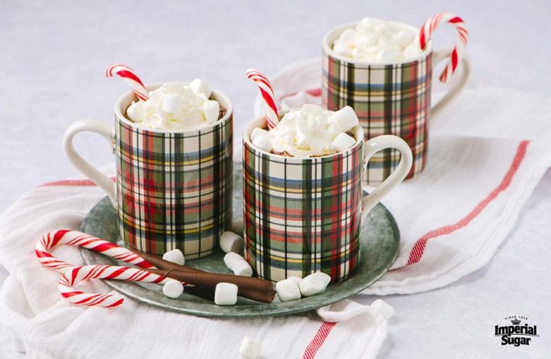 Hot Cocoa With Chocolate-Dipped Peppermint Candy Canes