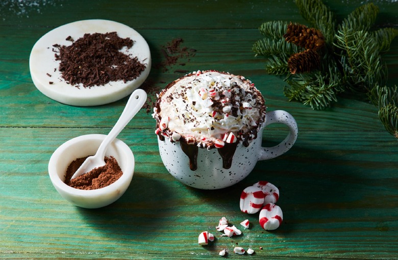 Spiked Peppermint Bark Hot Chocolate