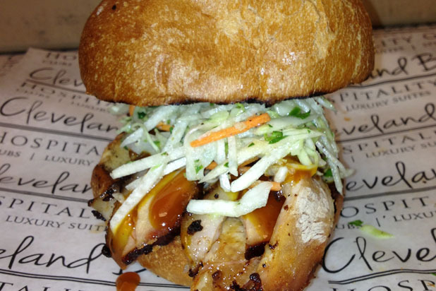 Hickory Smoked Carnegie Pork Belly Sandwich