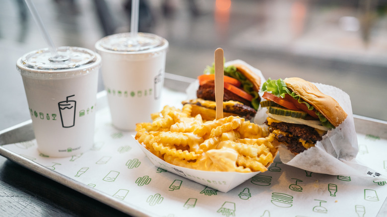 Shake Shack cheeseburgers and fries