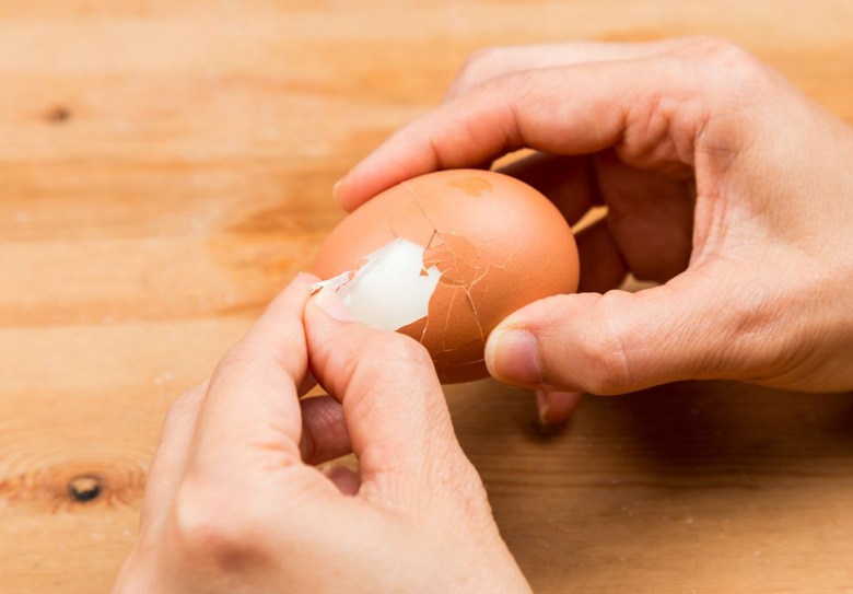 Egg-peeling mistake No. 3: Trying to peel hot eggs