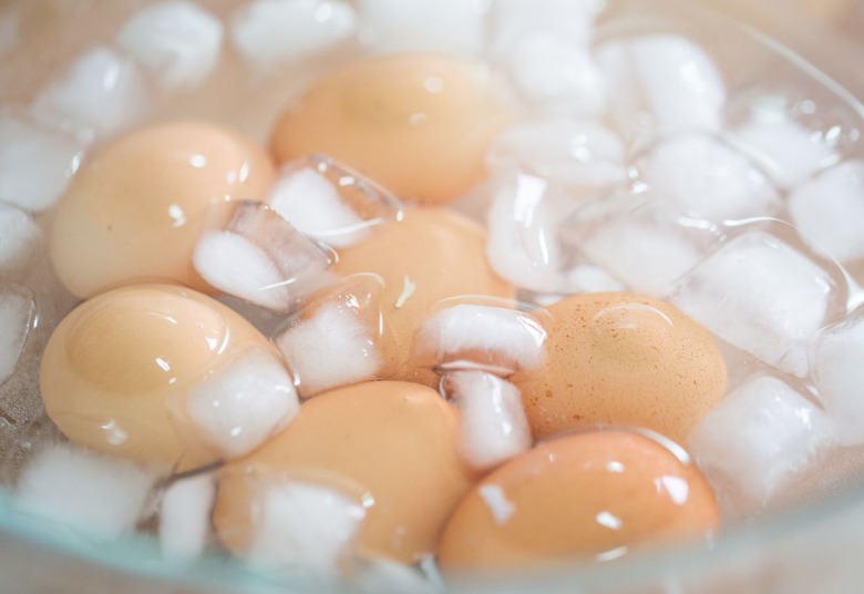 Step 4: Give the hard-boiled eggs an ice bath